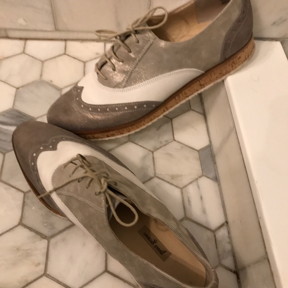 Paul Green metallic Oxford shoes